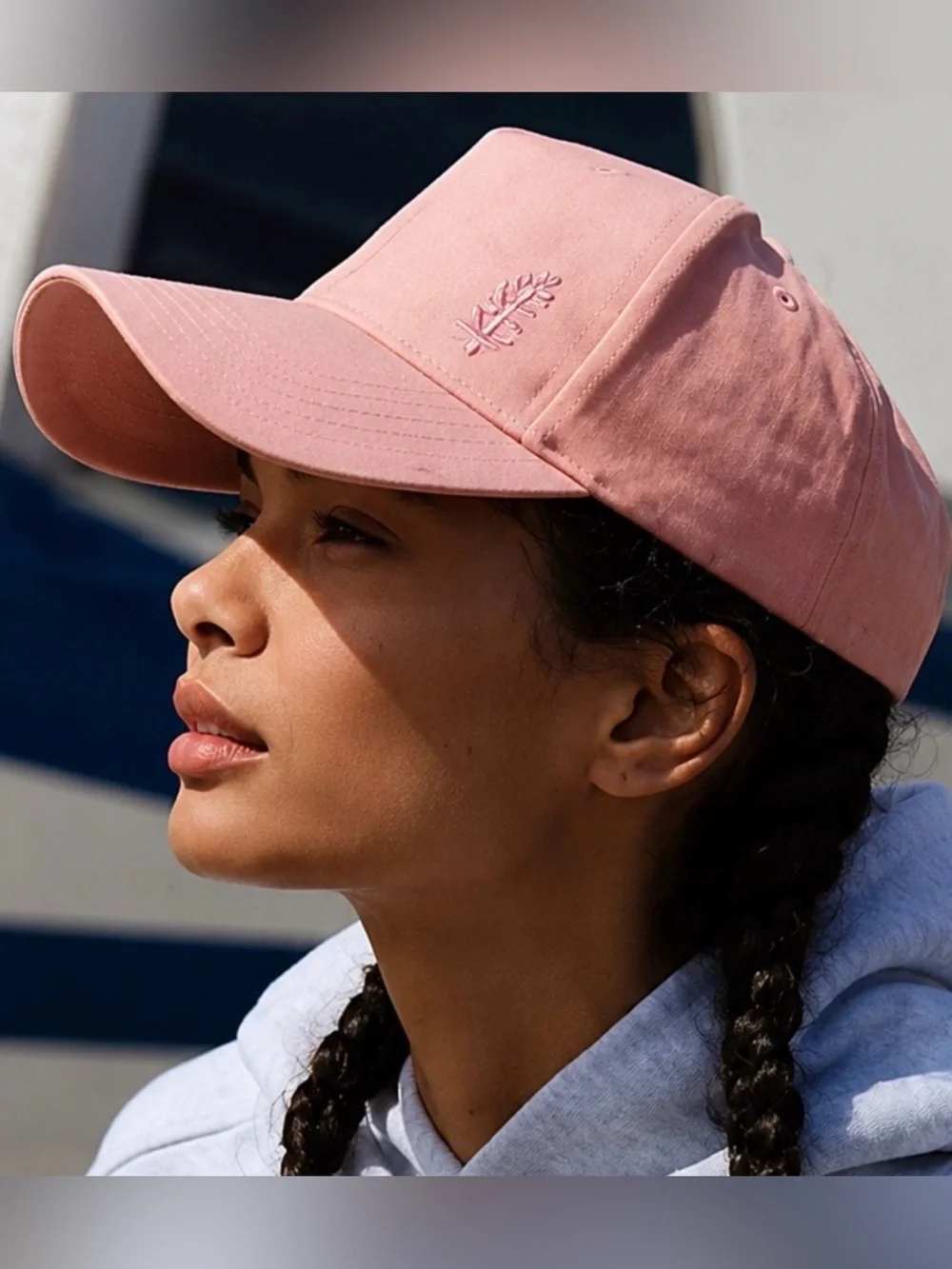 Free People All Set Snapback Hat. NWT. Pastel peach